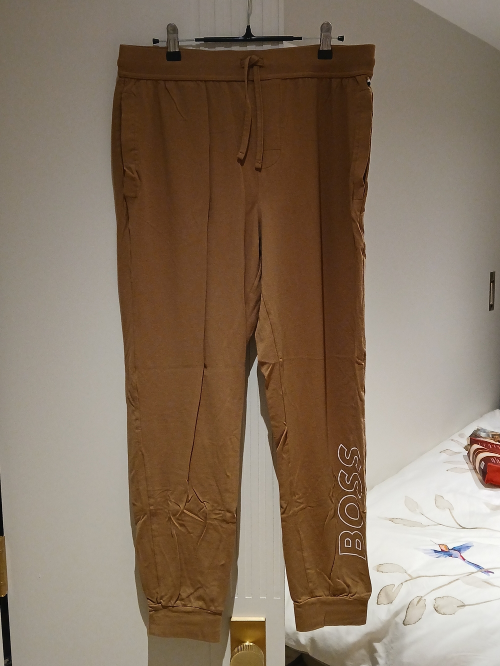 BOSS Men’s Brown Drawstring Jogger Pants